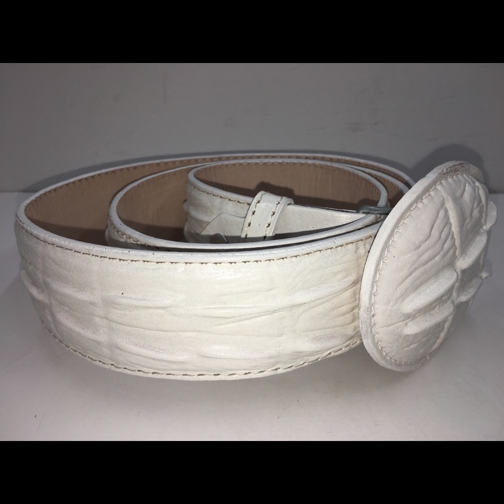 Mens Crocodile print leather Belt